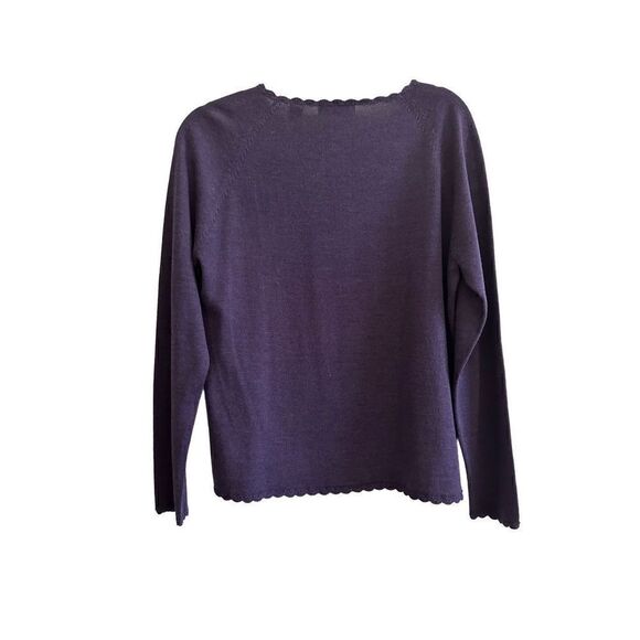 i.e. wool acrylic purple sweater sz L - Picture 2 of 6